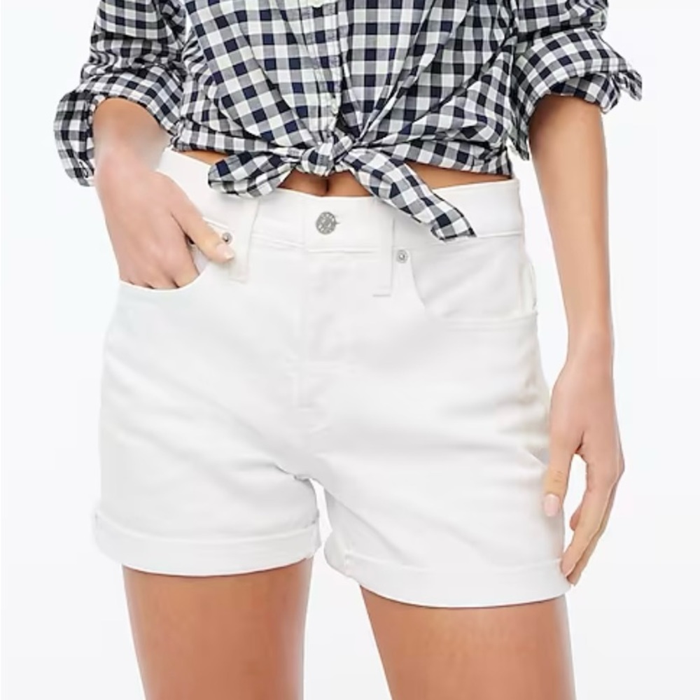 NWT J.Crew Classic Denim Shorts, White, Size 10/30, 5” inseam